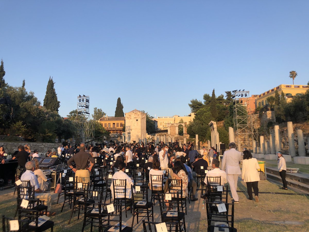 OGluzman's tweet photo. Premier « vrai »concert depuis mars dernier, l’immense chance d’assister au récital d’Anita Rachvelisvili à l’Agora romaine d’Athenes!!!... https://t.co/msWcJlaEA6