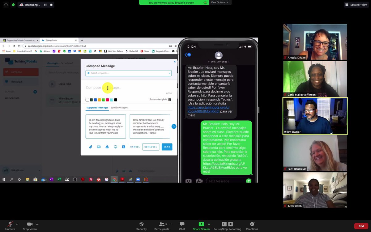 In my session with <a href="/wileybrazier/">Wiley Brazier, V</a> and he just shared <a href="/TalkingPointsEd/">TalkingPoints</a>. Gamechanger!! #UnitedinEdTech2020