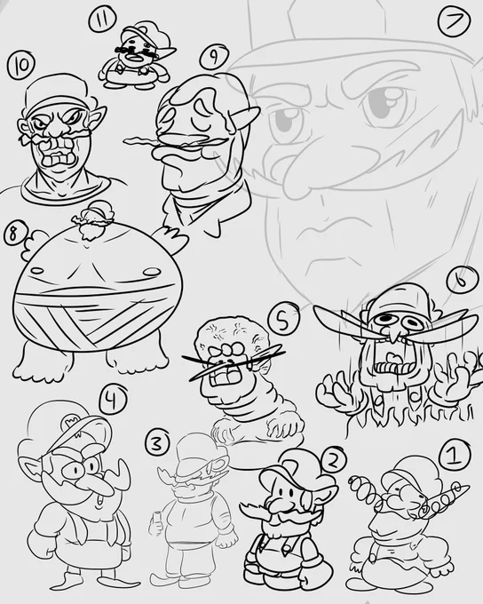 Which wario are you? As you can see the bottom few are ones I had ideas on. The top are just the little remains. But I'm a 6 cause I find it so terrifyingly funny. 