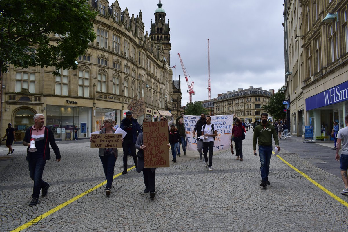 EnglishBRights's tweet photo. Who can get to Sheffield peace gardens next week at 12pm for a demonstration and march to break the lockdown.  50 this week and we created quite a stir.  Please retweet https://t.co/wSKi2OqsNB