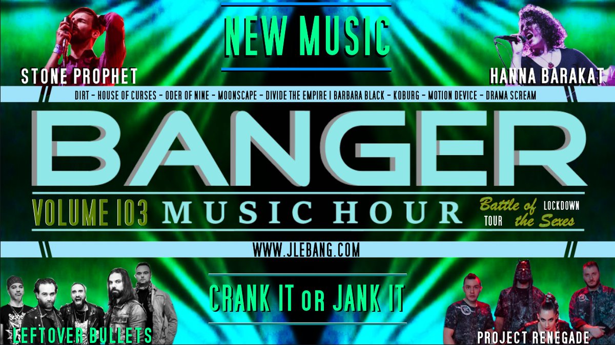 This week on #BangerMusicHour <a href="/KoburgOfficial/">🎤 KOBURG 🎸</a> <a href="/MotionDevice/">Doves & Snakes</a> <a href="/DramaScream/">DramaScream</a>  <a href="/DivideTheEmpire/">Divide The Empire</a> <a href="/orderofnine/">Order of Nine</a> <a href="/houseofcurses/">House of Curses</a>  <a href="/hannabarakat/">ＨΛＮＮΛ ＢΛＲΛＫΛＴ</a> <a href="/LeftOverBullets/">LeftOver Bullets</a> <a href="/ProjectRenegade/">RenegadeProject</a>
Listen on demand jlebang.com/BANGER_MUSIC_H…
#alternativerock #indierock #HeavyMetal #SupportLocalMusic #podcast