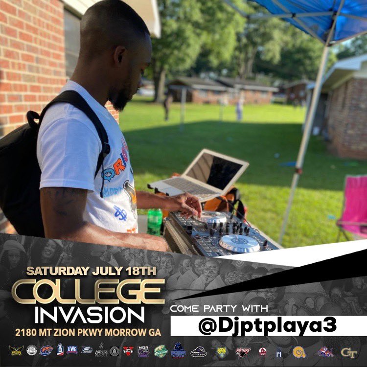Denaris_Terrell's tweet photo. #COLLEGEINVASION SATURDAY
THE BIGGEST COLLEGE REUNION OF THE SUMMER
EVERYBODY $5 UNTIL 10:30PM W/ TEXT
#UWG #VSU #SSU #GSU #FVSU #MYASU #KSU #CAU #AUC #GT
SKYBOXX: 2180 Mt Zion Pkwy
Morrow, GA 30260 @DJPTPLAYA3 live djn https://t.co/H8z3a3TOGh