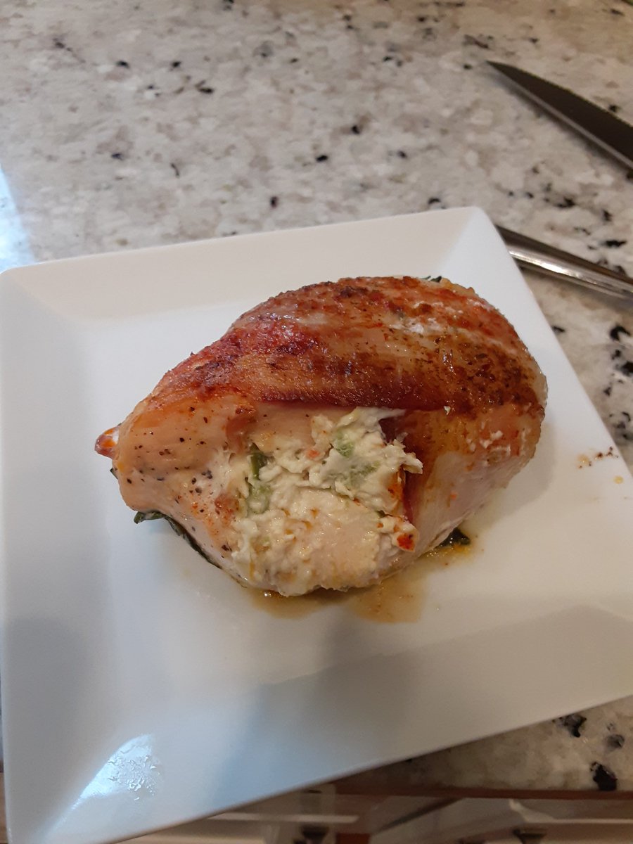 Engine816's tweet image. Chicken breast stuffed with jalapenos and cream cheese wrapped in bacon
