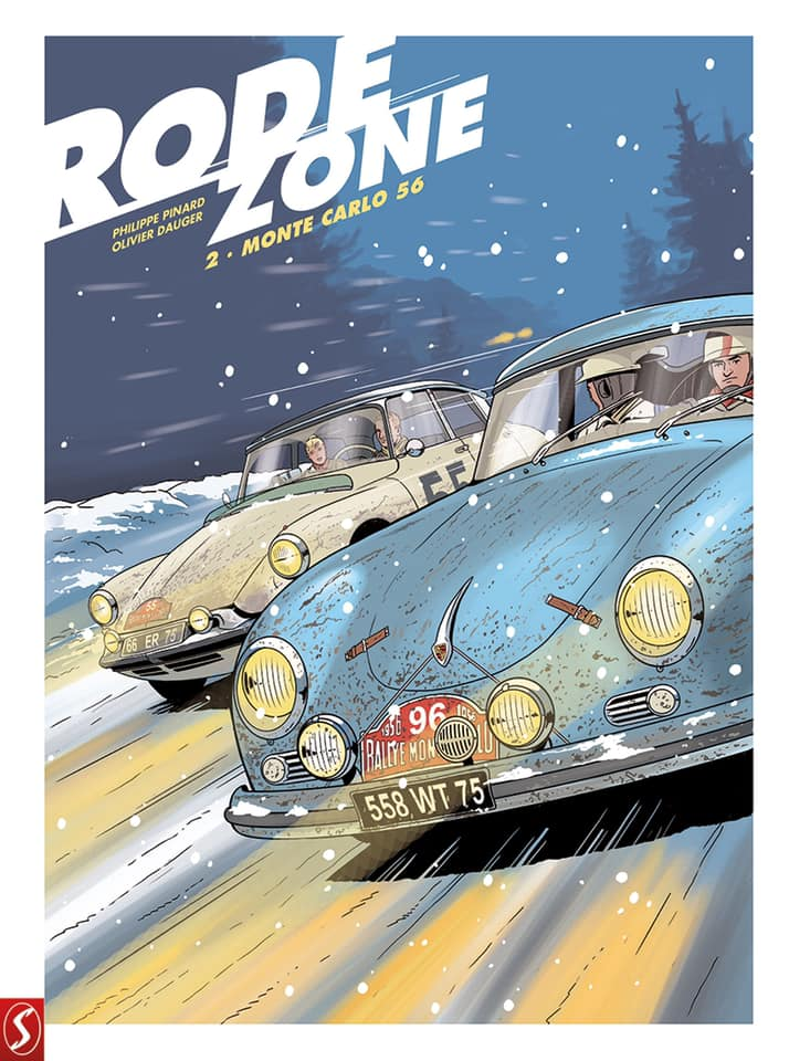 stripland_BENL's tweet photo. In september verschijnt het tweeluik Rode Zone (HC) bij Silvester Strips. Philippe #Pinard &amp; Olivier #Dauger (Hemel in Strijd) brengen een verhaal dat zich afspeelt tijdens het autosalon van 1955. De Porsche 356 #Carrera verschijnt ten tonele ... #MonteCarlo https://t.co/dUfvnwj3sy