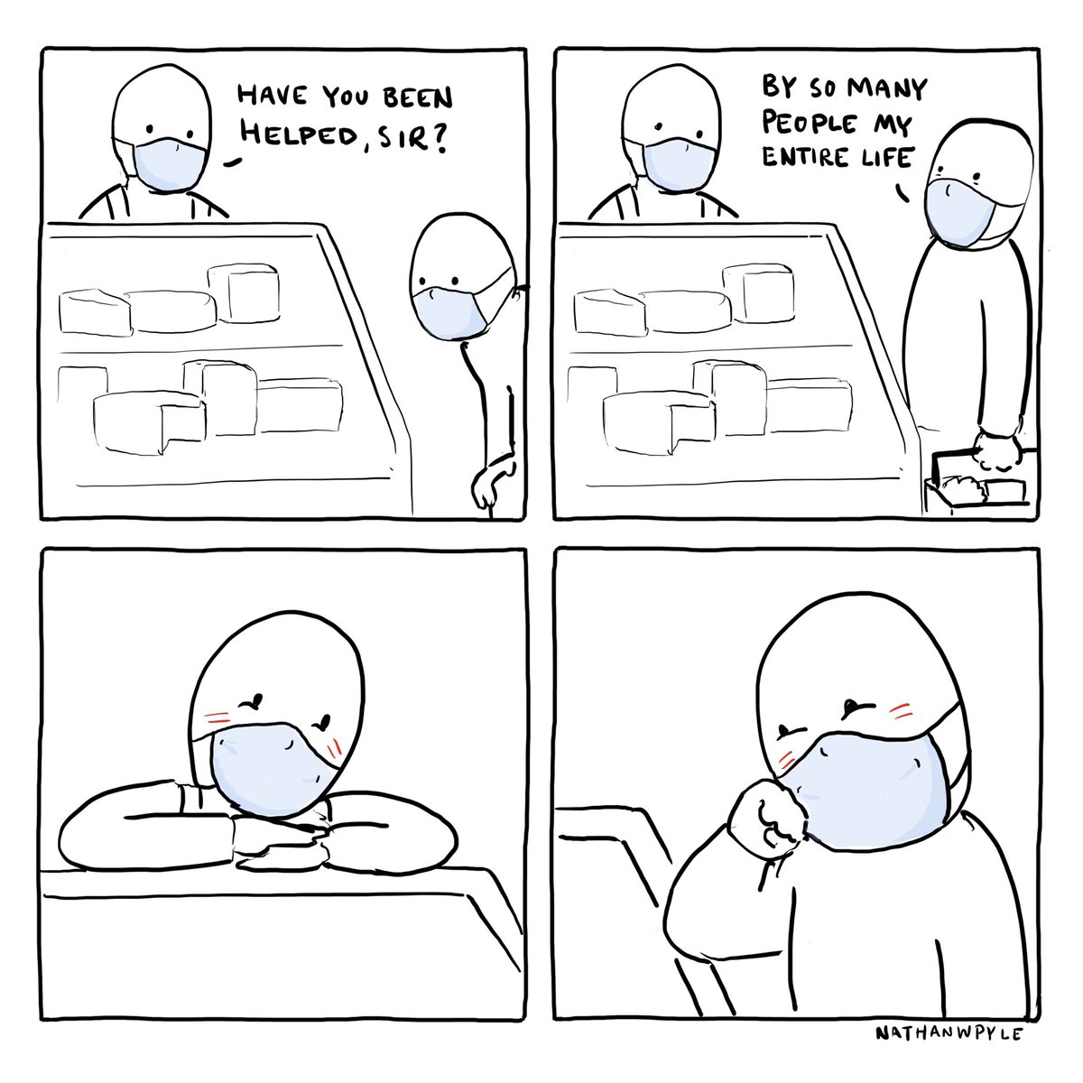 nathanwpyle's tweet photo. be a good  n e i g h b o r
wear a mask ❤️ https://t.co/FcJ2qWkPXT