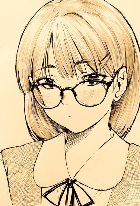 #女の子のイラストだけで興味を持ってくれる方へ届け
女の子もそうだけど、基本的にメガネであと屈折か四つ目 
