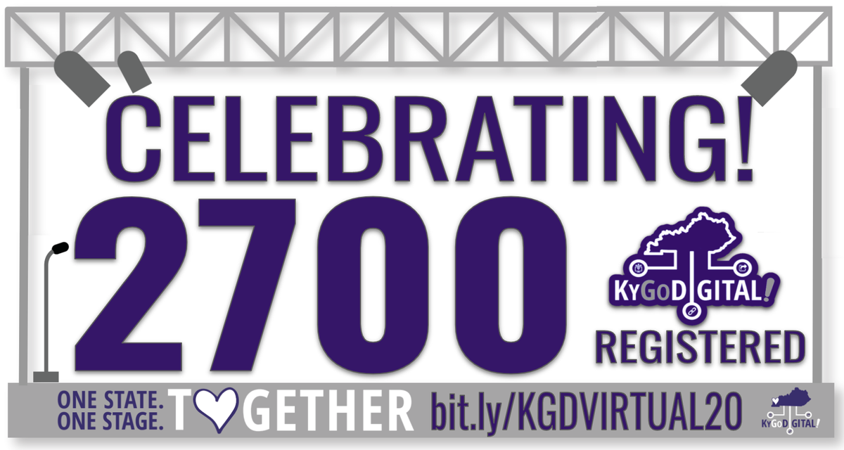 kygodigital's tweet photo. TIME TO CELEBRATE!  Over 2700 are now registered for the 2-Day #KYGoDigital Virtual Event! 

CONNECT on July 20th &amp; 21st by registering TODAY at https://t.co/ueYnbMvQNh.

Session Agenda: https://t.co/UDoLeQ8Fo1

#TogetherWeAreBrilliant YES! https://t.co/gjTPkSdAMF