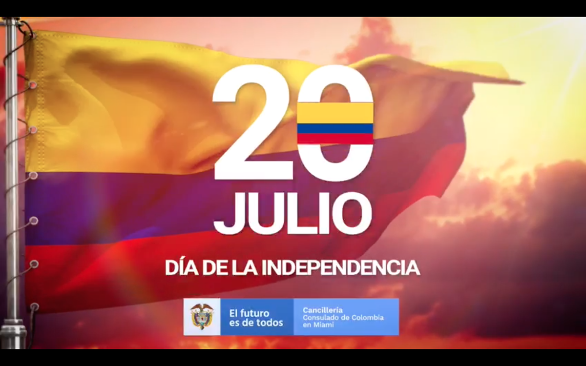 CancilleriaCol's tweet photo. Invitación del Consulado de Colombia en Miami a la conmemoración del 20 de julio https://t.co/5KUcQk7Gdn https://t.co/F7vFmUvCsj