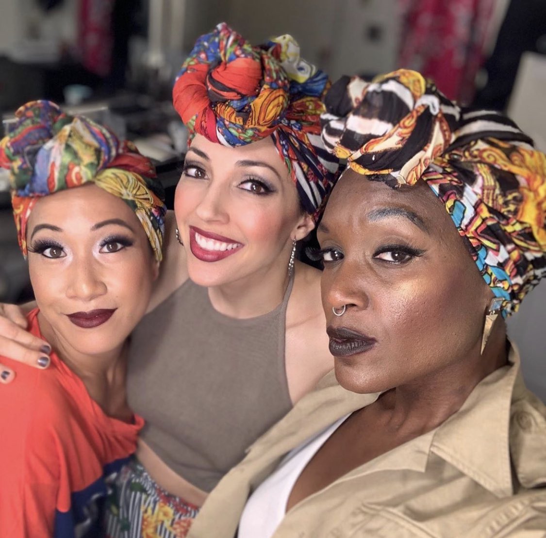 musicaladies's tweet photo. the fates being an iconic girl gang, a series of selfies https://t.co/dwhncFw0dW