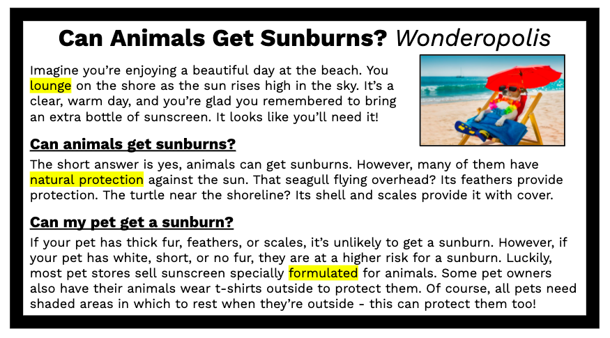 DDWClarke's tweet photo. ⁉️Word Wednesday- We played Vocabulary Blastoff and then moved into summarizing non-fiction texts! We also did some learning around text features and how to use them. To sum up our learning students completed a cloze paragraph using a word bank! #HDSBSummerLearningPrograms https://t.co/JZyKdcObyq