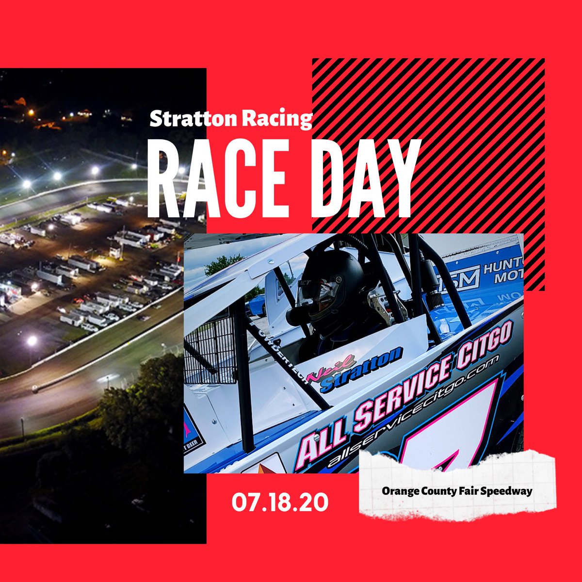 _strattonracing's tweet photo. It’s another RACE DAY!! 

Stream all of tonight’s racing action LIVE at https://t.co/c3buBRgTNq @OcfsRacing 

#BigBoysToys #Ramuntos #AllService #BuckStop #AdvanceAutoParts #FastAxle #FKRodEnds #Fourwide #KenyonConcrete #StrattonSpeed https://t.co/zQjsf7y3ve