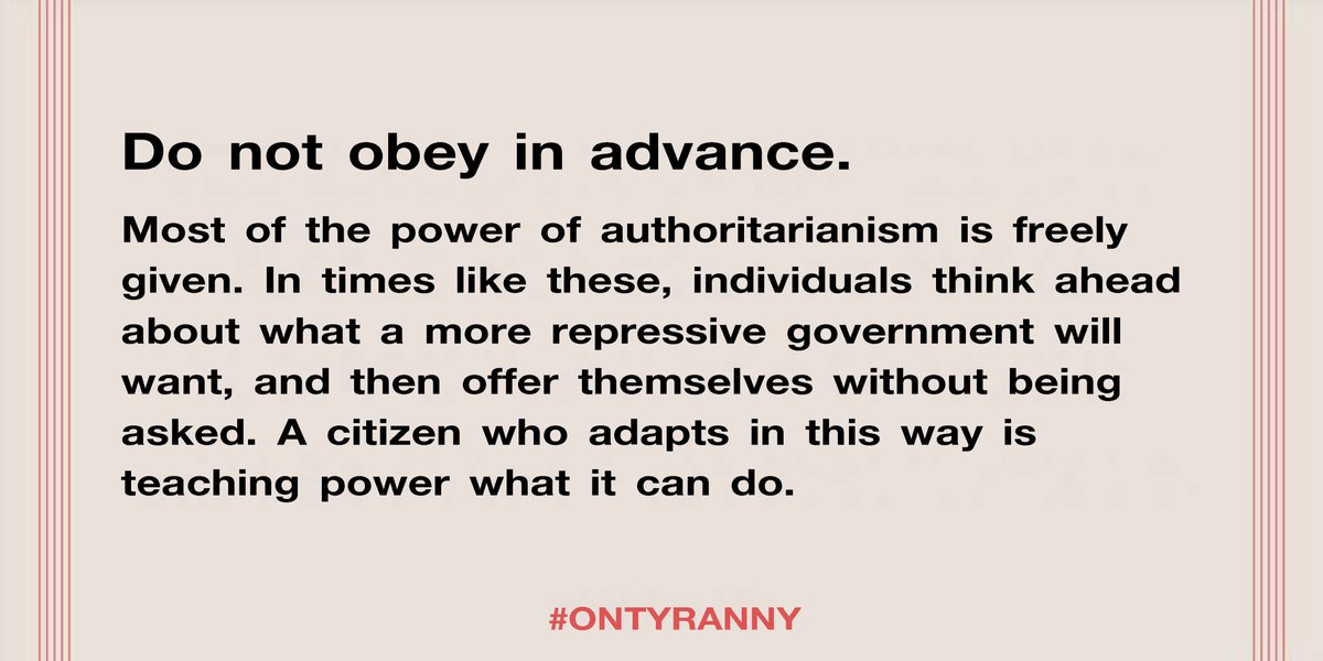 1/20. Do not obey in advance.  #OnTyranny