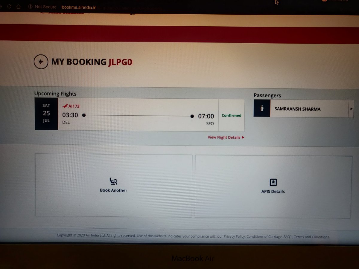 samraansh_'s tweet photo. @airindiain my confirmed PNR JLPG0 suddenly is invalid. Please help. https://t.co/jN9s3JZdkQ