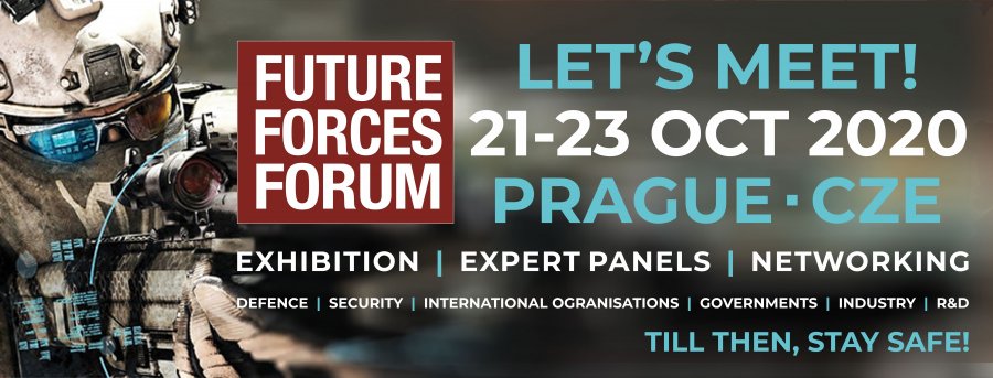 FUTURE FORCES FORUM 2020 is now 3 months ahead, and both FFF team and partners from the governmental institutions and international organisations firmly believe that all of us will meet in Prague in October as originally planned. future-forces-forum.org 👍😀