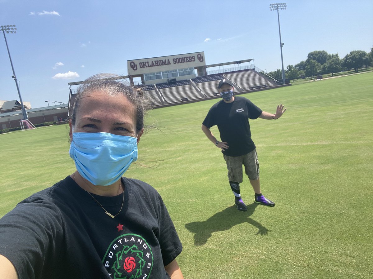 Kat_Mertz's tweet photo. Can’t wait to be back on the field with this guy! #bestinthebusiness #OUEQ #Swag https://t.co/Quiw41D8W0