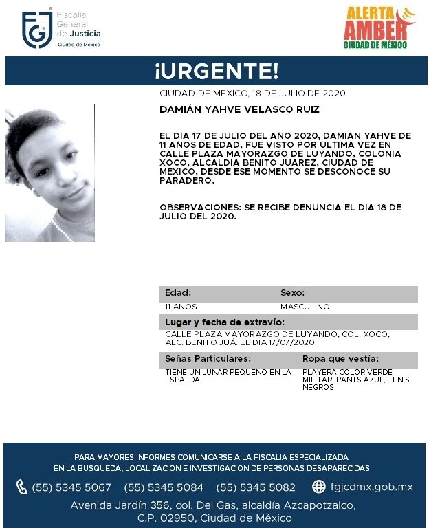 ricardobucio's tweet photo. Gracias por ayudar a difundir para encontrar a Damián 🙏🏼
#URGENTE https://t.co/vTJ1u9Lihh