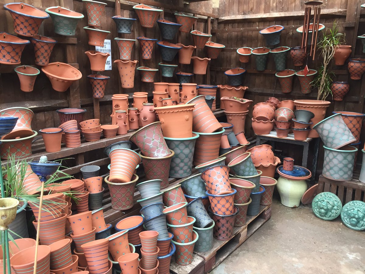 We are open tomorrow! Loads of garden pots ready to be planted up. Only made and sold here.