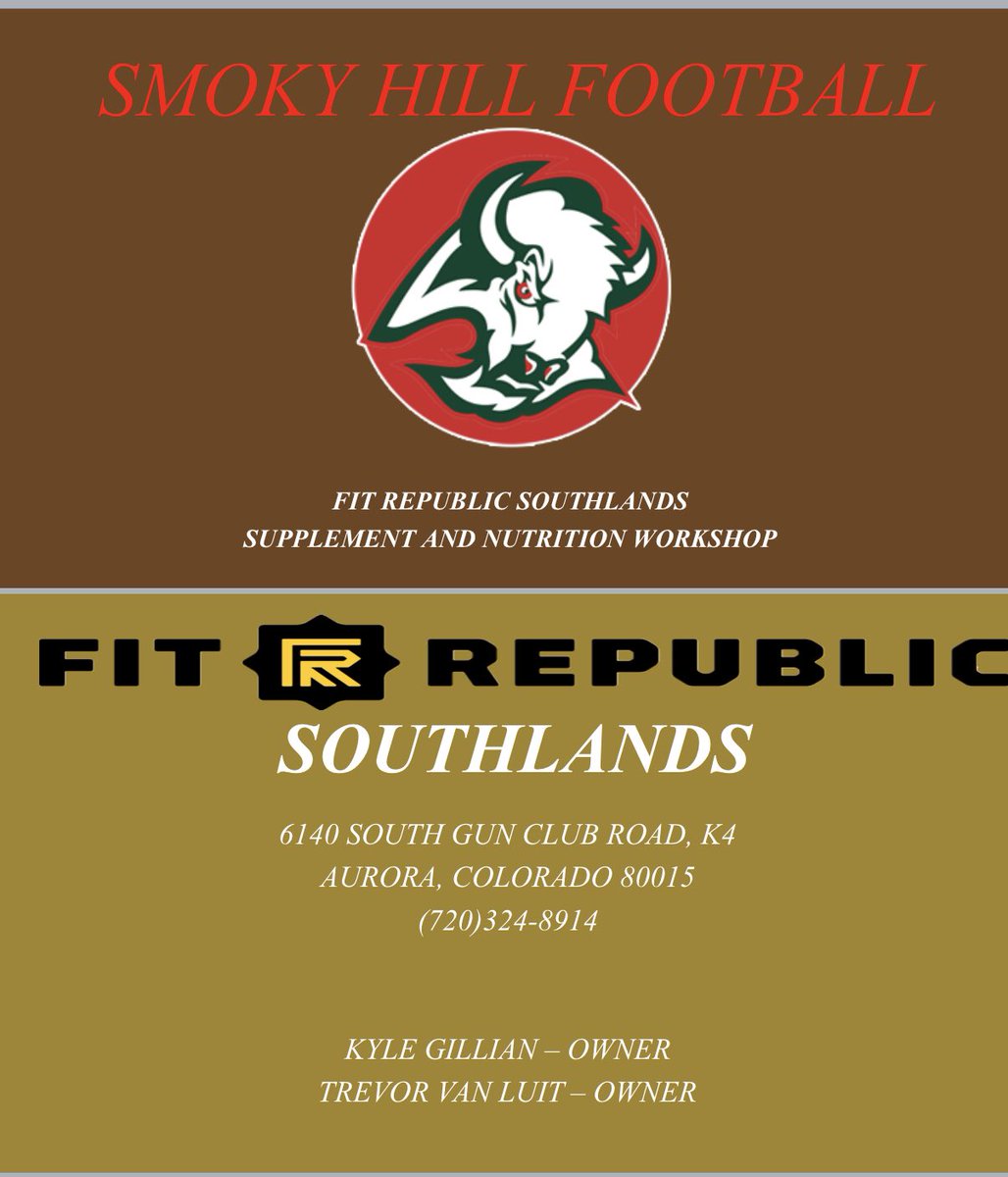 SHBuffFootball's tweet photo. Join us for a Nutrition and Supplement Webinar, led by @FitSouthlands and @BuckeyeTrev! Monday @ 7pm. Zoom access info was sent via email from @SHHSRollHill. #gobuffs #hillyeah https://t.co/UOrdALWZ7H
