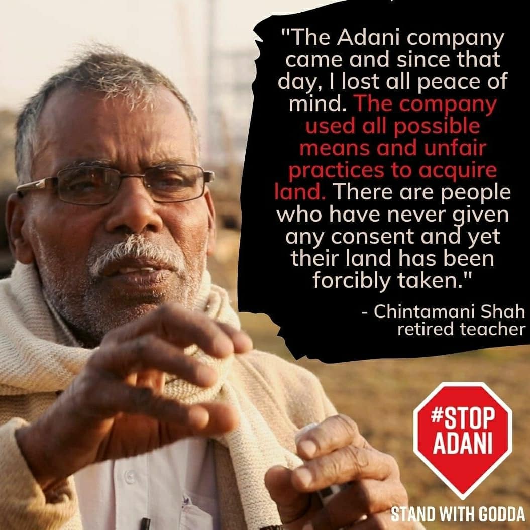 The_InQuirein's tweet photo. Villagers accuse @Adani_Elec_Mum @AdaniOnline of forceful acquisition of their land and polluting the water bodies and environment they live in
@JharkhandCMO @JmmJharkhand @NSUIJharkhand @ZeeBiharNews @environmentza @CPCB_OFFICIAL @UNHumanRights @NHRA https://t.co/dVYm4slCJR