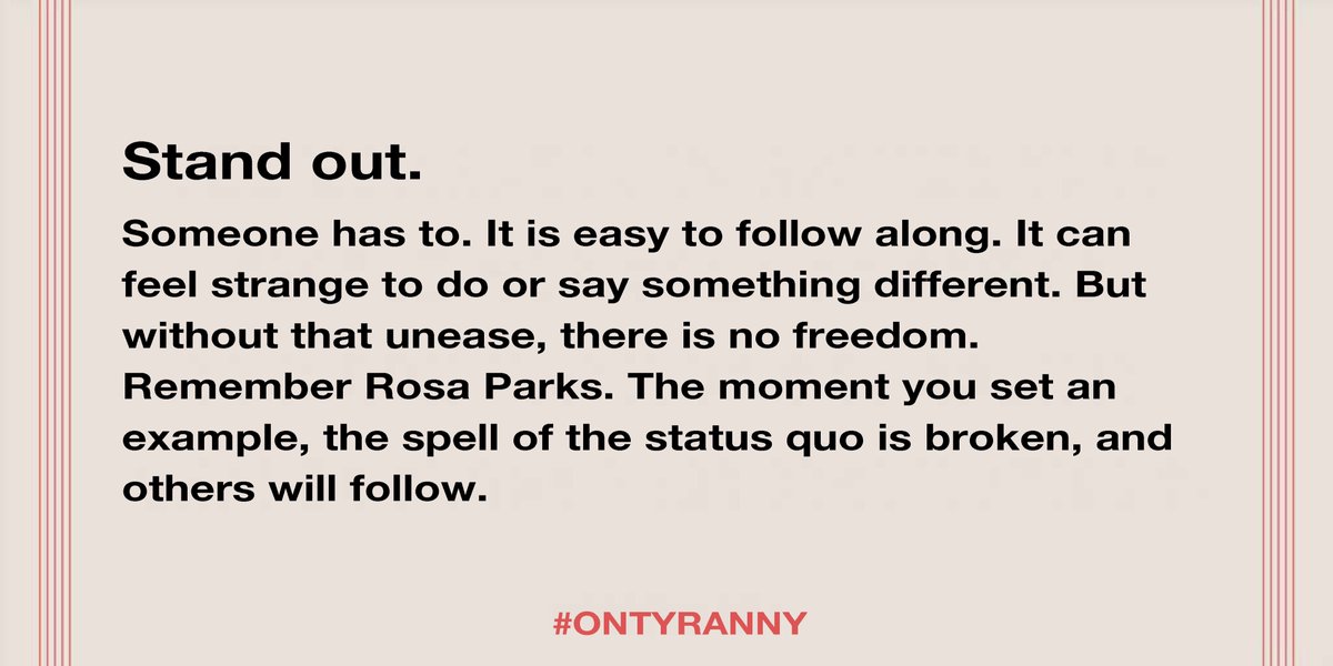 8/20. Stand out.  #OnTyranny