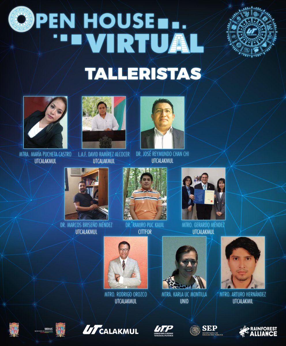 DireccionUTyP's tweet photo. El 24 de julio se realizará “Open House”. Comentaremos mediante talleres de la oferta académica de la Universidad Tecnológica de Calakmul. Acércate y conéctate. Cita a partir de las 9:00 hrs.
#YosoyUTCalakmul #OpenHouse2020 #CGUTyP #RainforestAlliance #SEDUC #TurismoSustentable https://t.co/nH5omov8BI