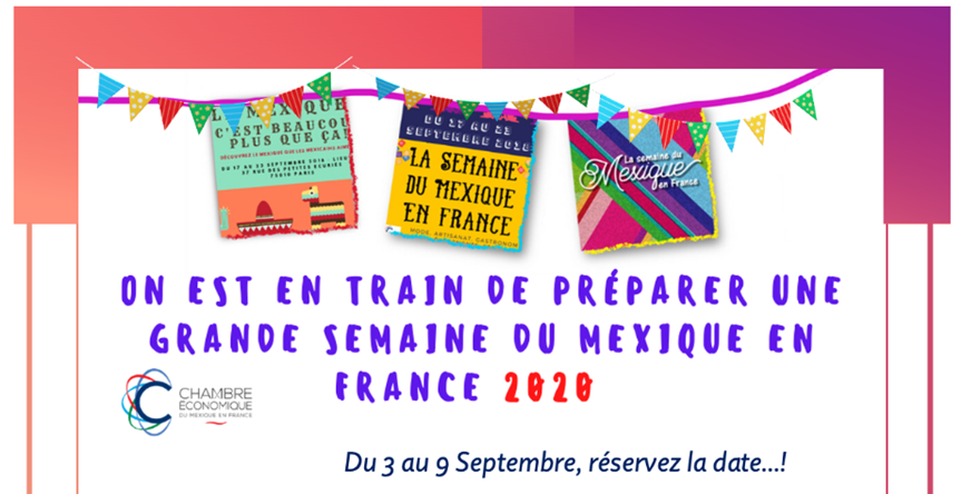 chambremexfran's tweet photo. Próximamente en Francia... La Semaine du Mexique En France
Informes: info@lasemainedumexique.com
#CEMF2020 #MexiqueEnFrance https://t.co/8rAWUre0JU