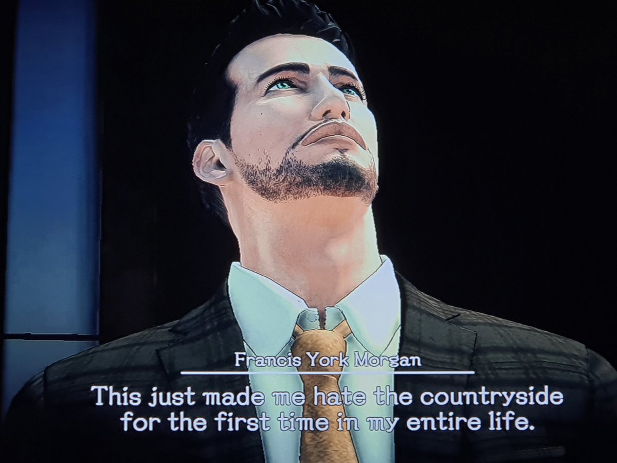Sheepalot's tweet photo. When they start slurry spreading in the field behind your house. #DeadlyPremonition2 Loving the game. https://t.co/4YYXhCB2DQ