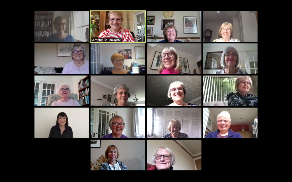 soroptimist80's tweet photo. #SoroptimistsConnect Zoom. Newsletters, telephone calls, sharing ideas, new projects.Covid-19 may have locked us in but it didn't stop us from getting on with making a difference. Scrubs, masks, pamper bags for NHS- support local Refuge, foodbanks & much more @SIGBI1 https://t.co/XKmZdOgjq4
