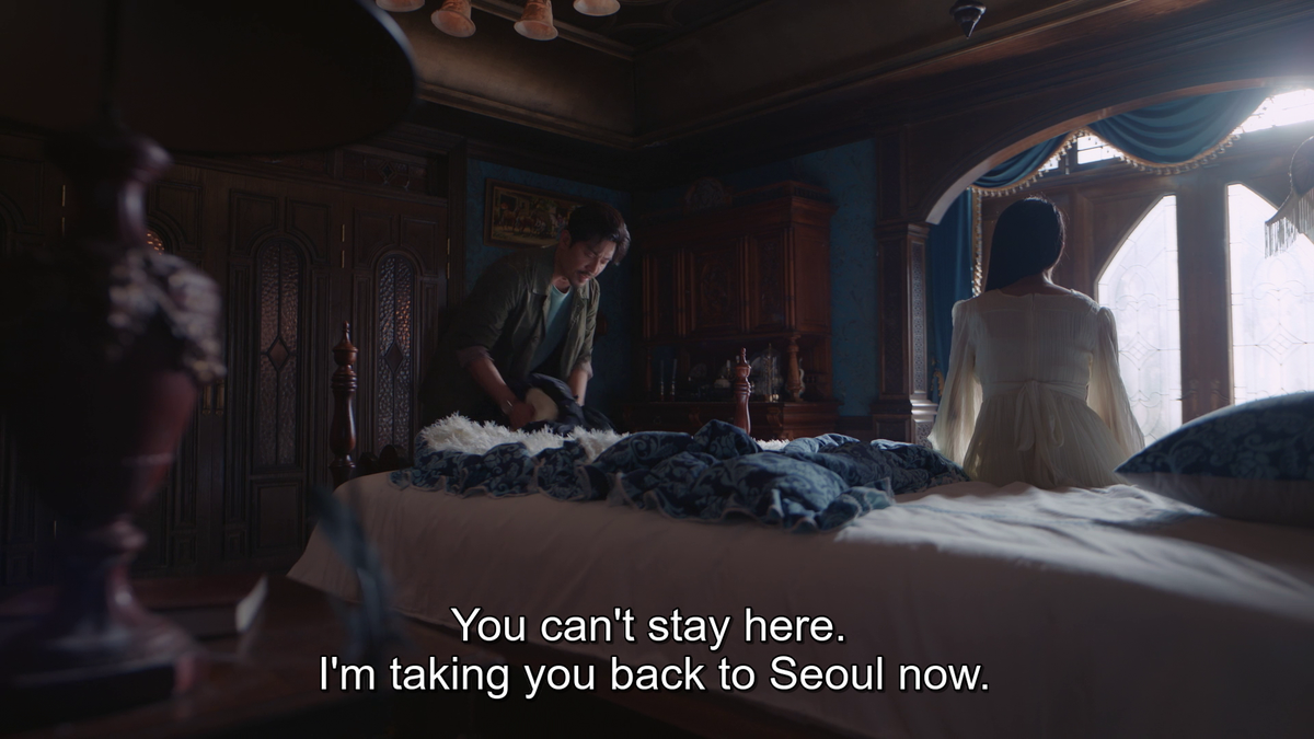 In that scene, they're both being honest with each other. And most importantly, they warn each other. Moon Young usually strikes without particular warning but is Sang In scared? No, and he returns her warning with another warning (Ep.7) #ItsOkayToNotBeOkay