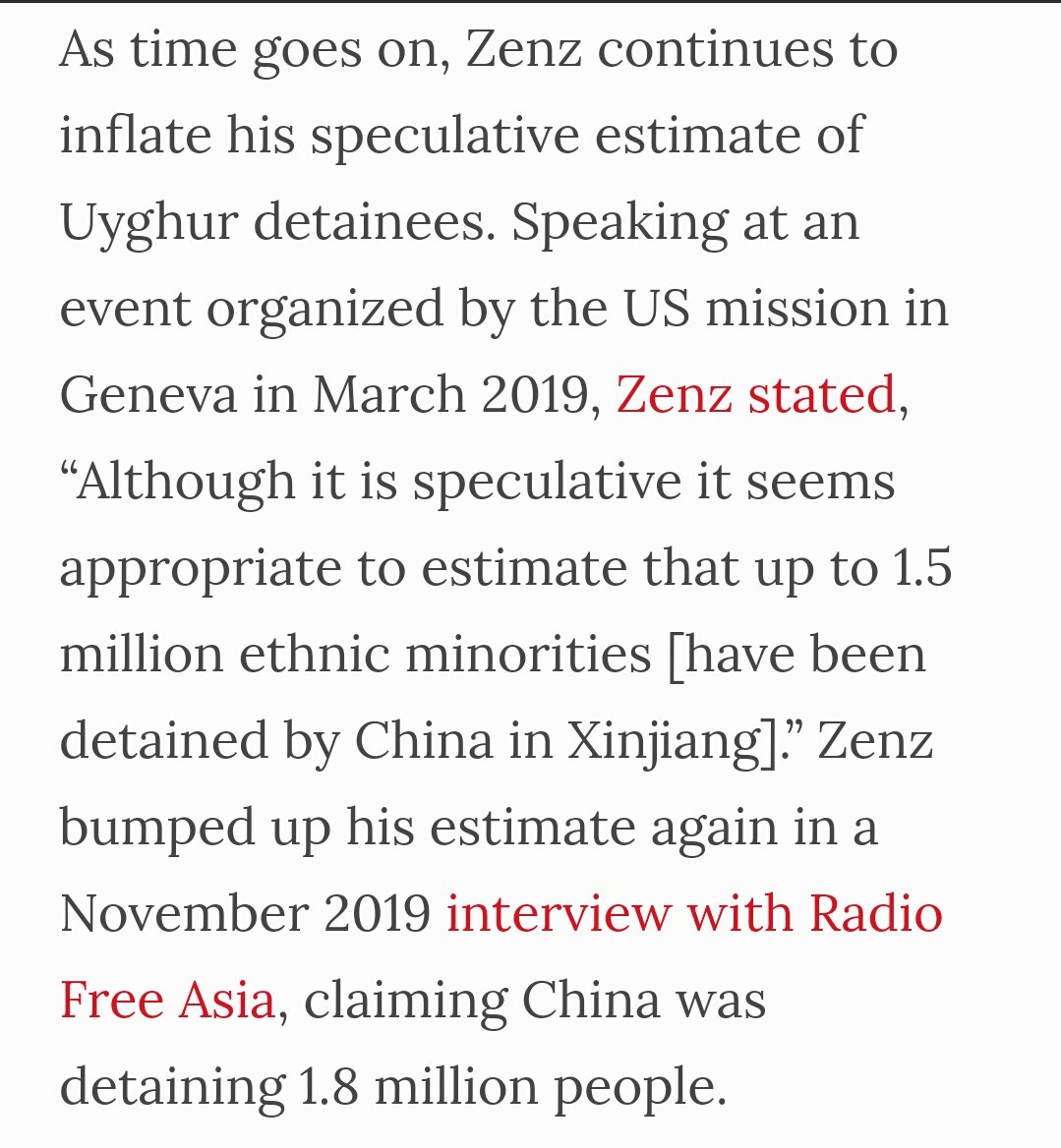 Well it turns out a huge amount of news info about the Uyghurs's (very real) persecution in China is coming from this guy, who's also one of those "Communism death count" guys who includes deaths of Nazis in WWII and children who would have been born without contraception access