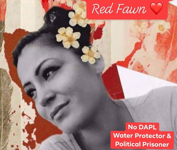 AmericanIndian8's tweet photo. In remembrance #RedFawn
https://t.co/K6eAP8DrfP
A POW/Prisoner Of War since 2016
She stood up against DAPL
Was set up by a northern native who was a FBI informant
She's to be released late 2021
And be subject to three yearsโ supervised release
https://t.co/kmBXdNpGQv
#TAIRP https://t.co/9LFCrHeMqY