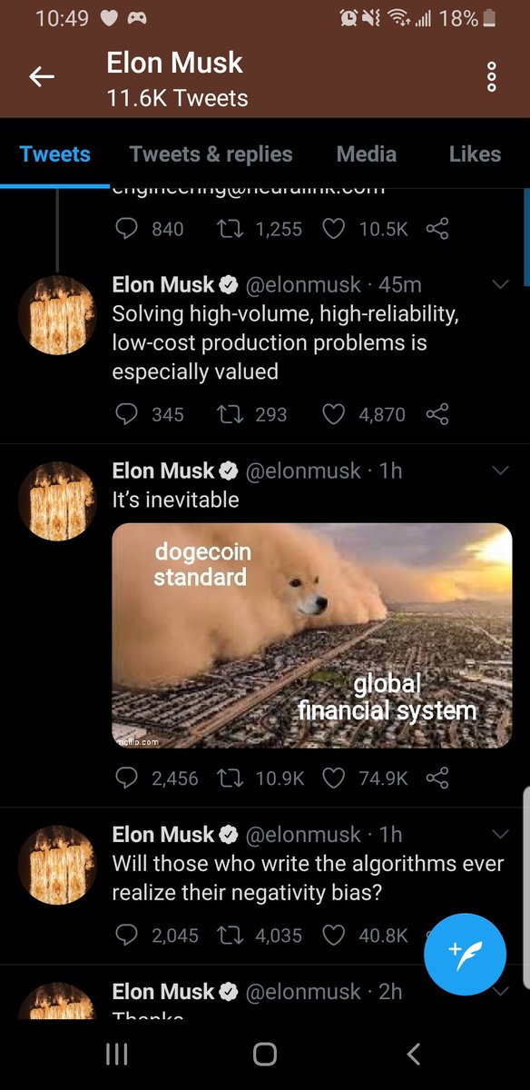 Fatalflow5's tweet photo. Its not joke even @elonmusk tweets about it he woke up a sleeping animal!!!! NOW ITS TIME TO CHARGE! #dogecoin #dogecointo1dollar #dogecointo1cent #dogecoins https://t.co/FFmhZrceHp