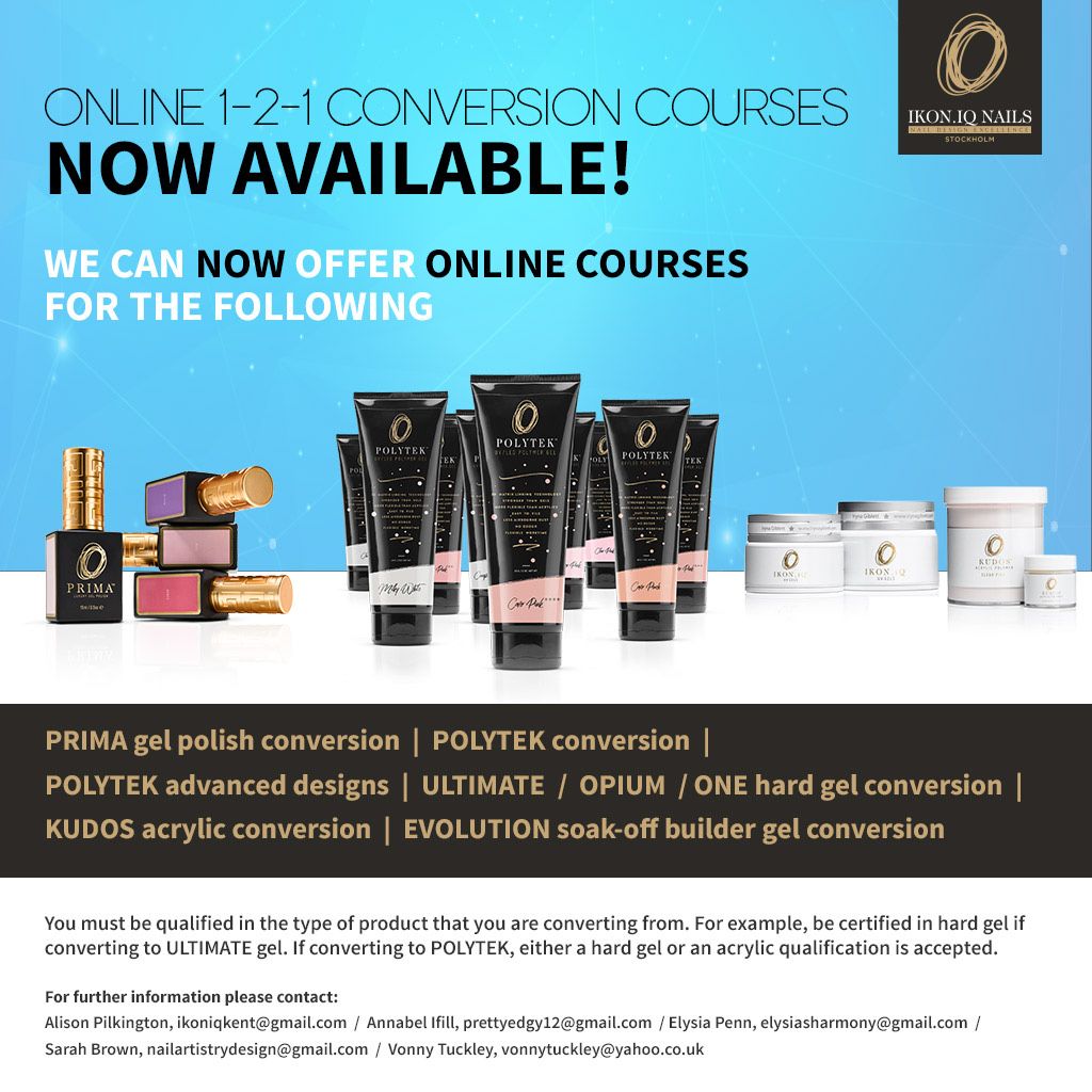 Woo hoo. I’m so happy to announce that the @ikoniqnailsuk educators and myself are now offering 1-2-1 conversion courses online :) please send me an email or message me to discuss and book in.