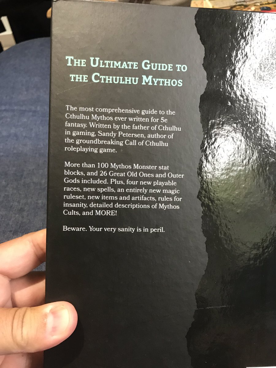 Lets take a look at Cthulhu Mythos for 5e  #dnd by  @SandyofCthulhu, who were kind enough to provide a review copy of the book.  #dnd
