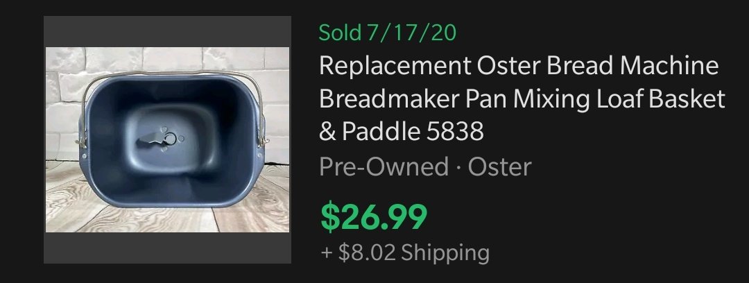 3. Accessories Always test the breadmakers!A simple power on usually is enough for me Make sure they have the basket inside Spare parts like :- Baskets- Paddlesare also worth buying I typically only buy clean breadmakers, and clean them before sale too!