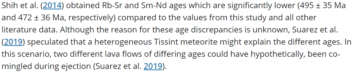 Our hypothesis was even cited in a recent paper on Tissint Schulz et al. 2020