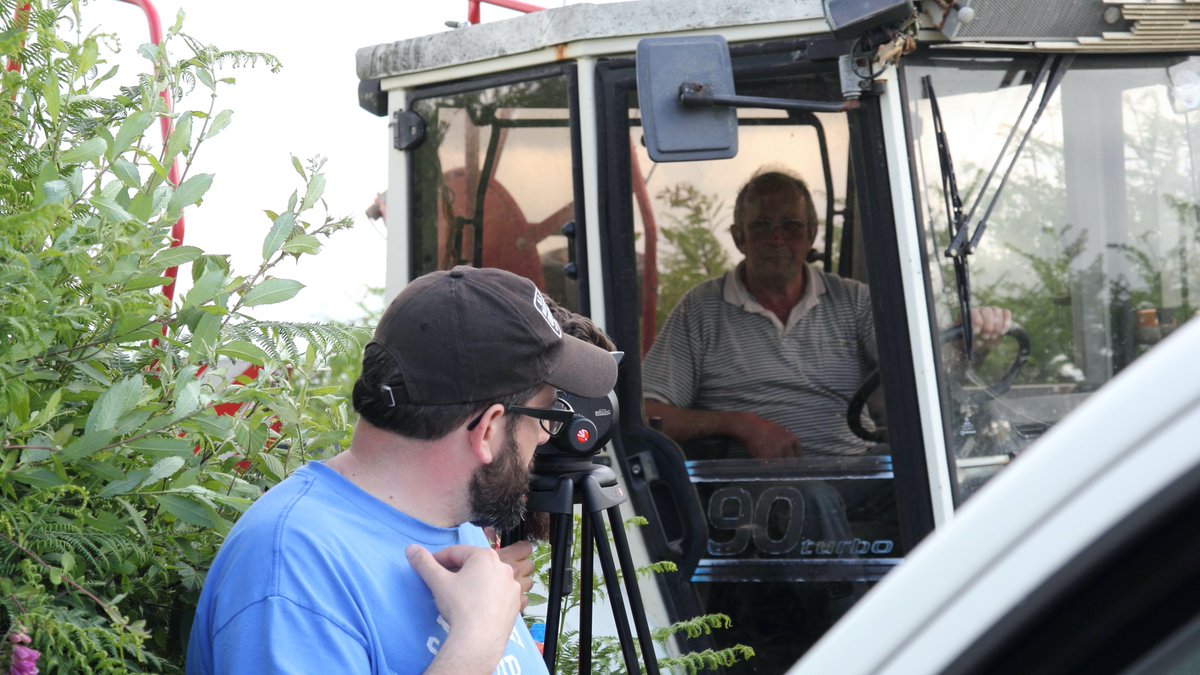 MeatBingo's tweet photo. Typically Devon - interrupted by a tractor during the #TriangulationFilm shoot...
Film online next week. https://t.co/o9DkbxBQT1
