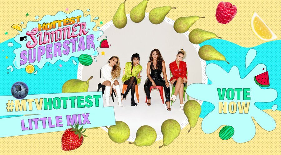 Voting for MTV Hottest Summer Supserstar starts now! 

Make sure to tweet and reply with #MTVHottest Little Mix 

RTs also counts as a vote! 

<a href="/LittleMix/">Little Mix</a> -Nathan 💛