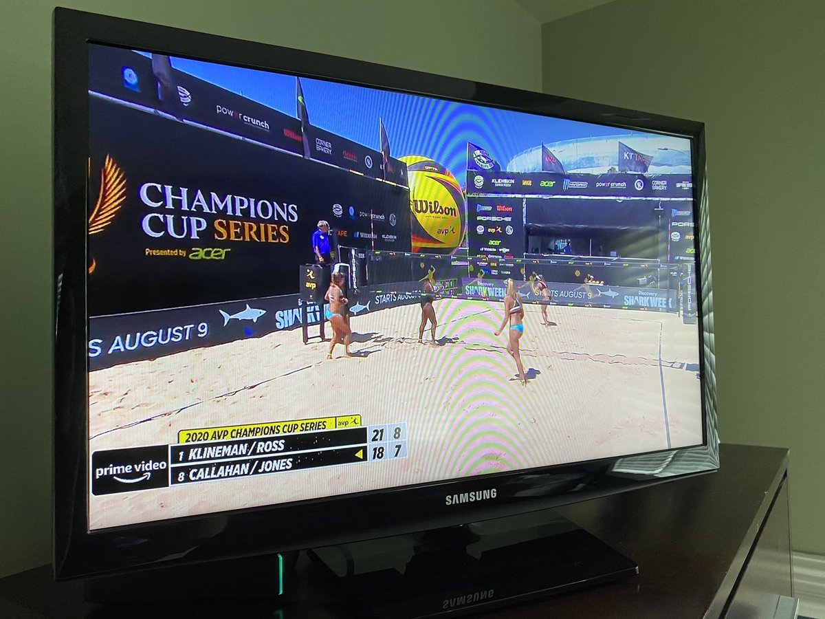 srice514's tweet photo. We will definitely miss our annual tradition of watching @AprilRossBeach and @alixklineman play live in the AVP Championships in Chicago this Labor Day. For now, we’re celebrating the return of beach volleyball in general. #avp #primevideo #championscupseries #ateam https://t.co/HaHcg9nqSC