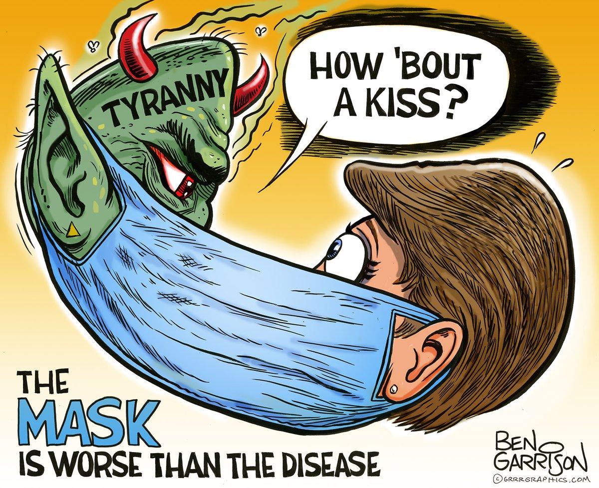 GrrrGraphics's tweet photo. New #BenGarrisonCartoon #facemaskHELL The Great Deceivers will NOT Win! Think for yourself-they fear educated people! It was never about safety. Itβs has always been about conditioning and compliance and most are complying. Peer pressure! Read the rest at https://t.co/I6VODCybqt https://t.co/XPVHVCojg0