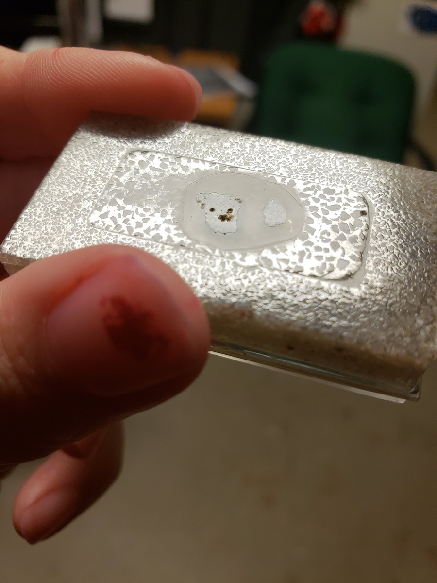 Simultaneously we tested a hypothesis that Tissint melt pockets included martian soils. For this we had to make a thick section and do some laser ablation work and analyzed it for Pb isotopes, HSE and trace elements.   https://www.hou.usra.edu/meetings/lpsc2019/eposter/2921.pdf