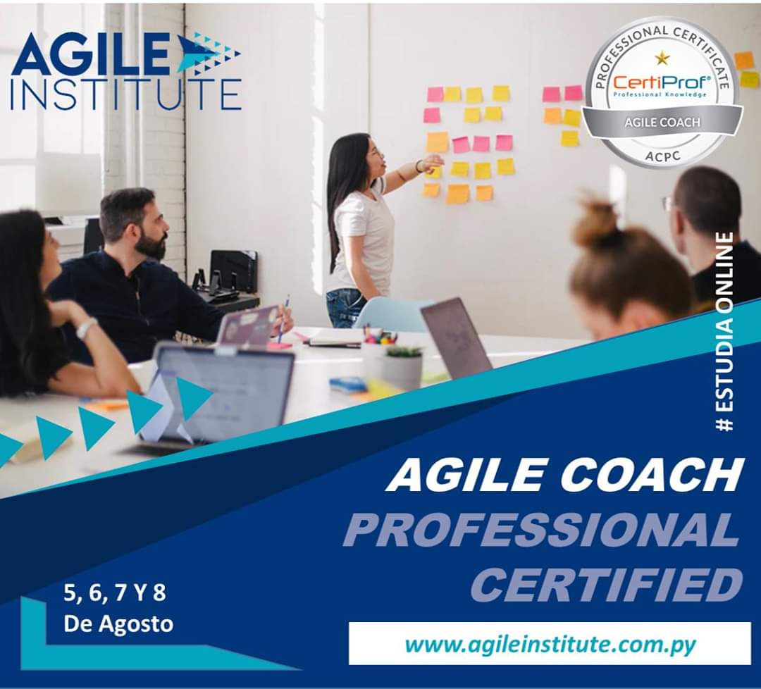 AgileParaguay's tweet photo. 💡 Transforma tu forma de ver el mundo, participa de nuestros entrenamientos online con certificación internacional 🚀 y cambia a un MINDSET AGIL.
AGOSTO
Agile Coach Professional
OKR Coach Professional
Scrum Master Professional
Design Thinking Professional
Team Metrics Expert https://t.co/0Yzkrrm5DG