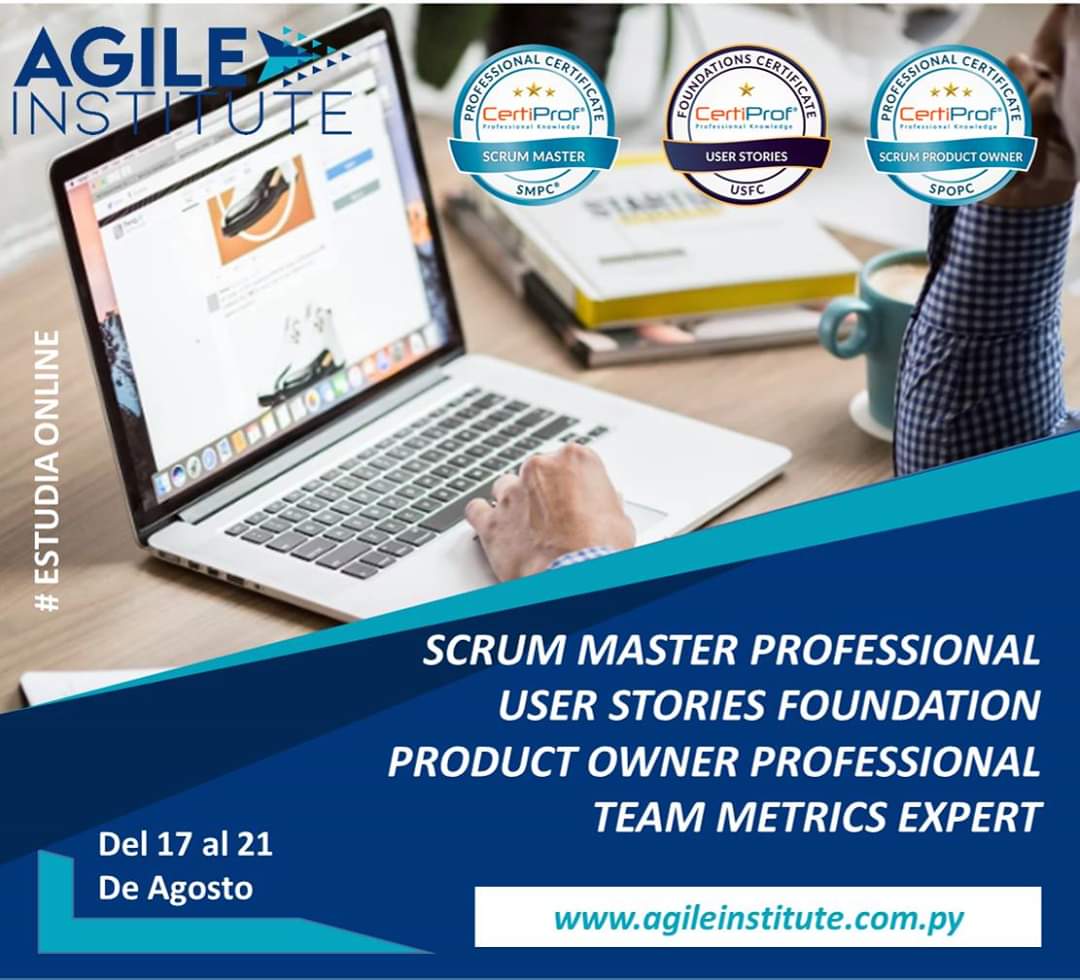 AgileParaguay's tweet photo. 💡 Transforma tu forma de ver el mundo, participa de nuestros entrenamientos online con certificación internacional 🚀 y cambia a un MINDSET AGIL.
AGOSTO
Agile Coach Professional
OKR Coach Professional
Scrum Master Professional
Design Thinking Professional
Team Metrics Expert https://t.co/0Yzkrrm5DG