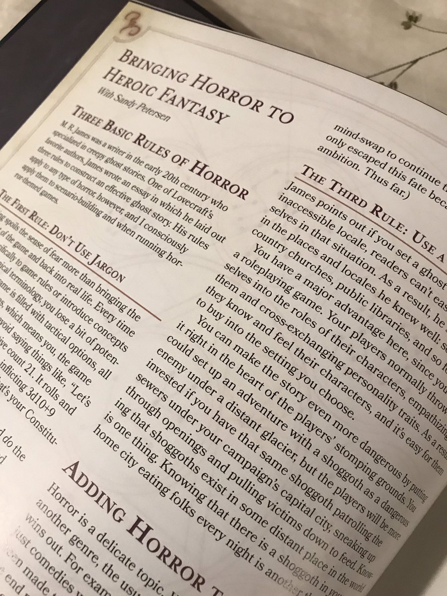 The first chapter is a standard intro chapter, with advice and tips on bringing horror to your 5e game.