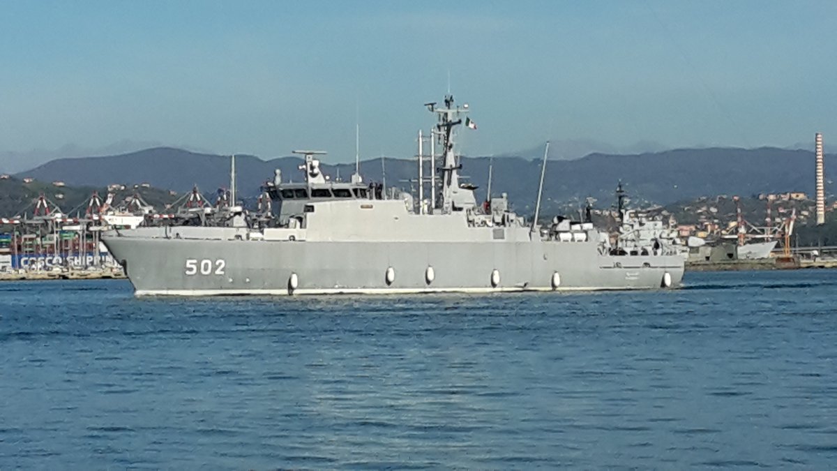 CosimoDina's tweet photo. #fattoinitalia Intermarine "El Kasseh 2" prodotto nel cantiere di Sarzana (La Spezia) - per la Al-Bahriyya al-wataniyya al-Jaza'iriyya (Algeria). #cacciamine https://t.co/GEdvUvrR5G