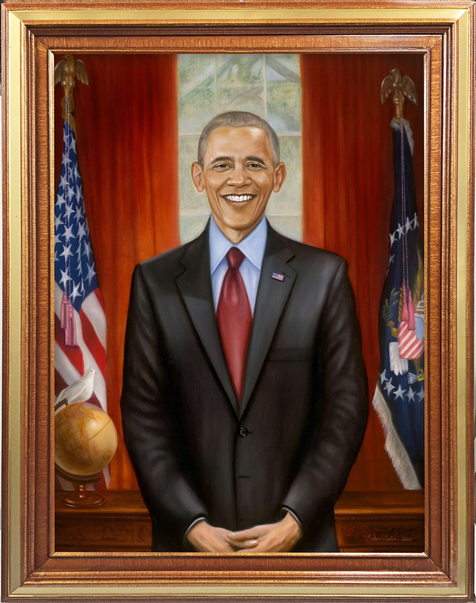 AuthorJoeNBrown's tweet photo. Uncovering a portrait of our greatest President ~ #BarackObama.... since the golfer in the White House hasn’t done it. #BarackObamaPortrait #ObamaWasBetterAtEverything #ObamaKnew @BarackObama https://t.co/y2axKH9QRe