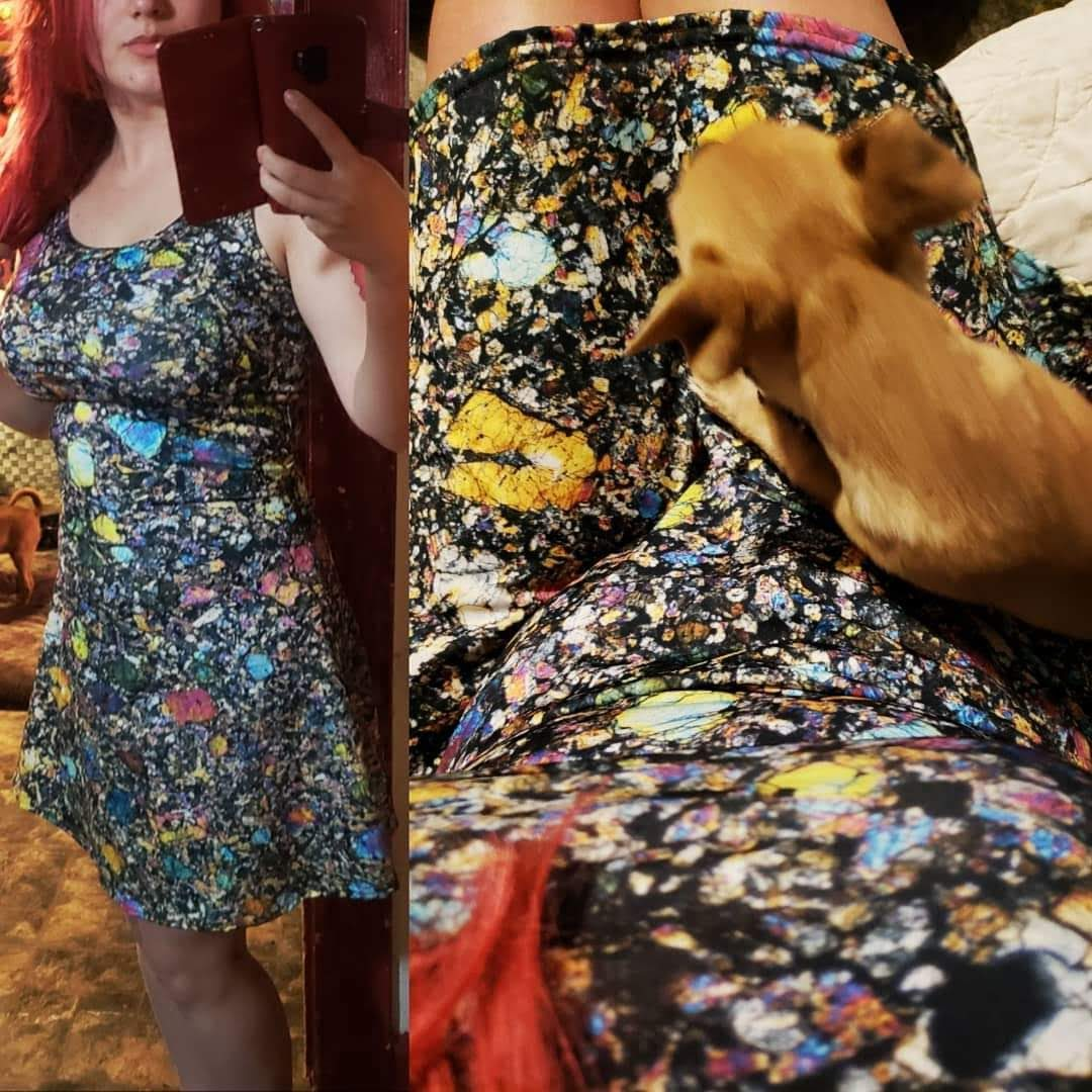 I spent two years of my life dedicate to this incredible sample. It is very special to me and represents me developing new skills and transitioning into planetary science. Even had a dress made out of a thin section image by  @terrapersona.