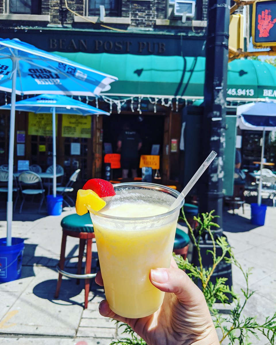beanpostpub's tweet photo. Beautiful summer day to get a brain freeze! Come on by the #BeanPost to try one of delicious frozen beverages!
#FrozenDrinks #OutDoorDining https://t.co/JBMP0UKGcW
