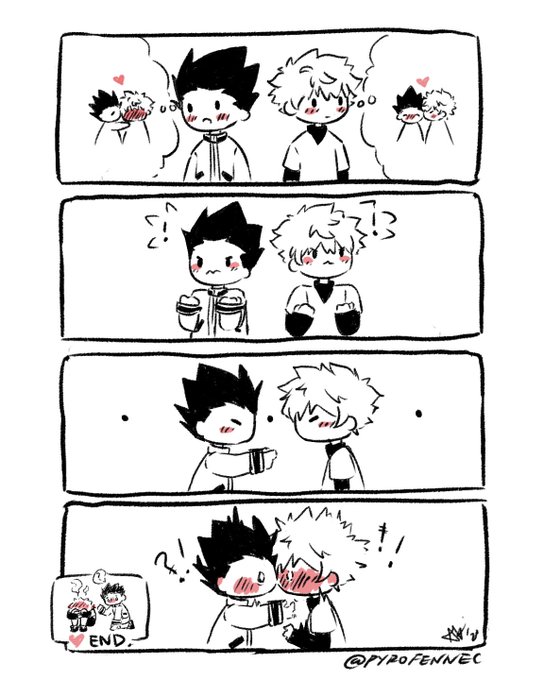 I guess I should start posting my art here too. Sorry I still don't know how to use twitter ówò #hxh #HunterXHunter #killugon #killua #gon #anime #fanart 