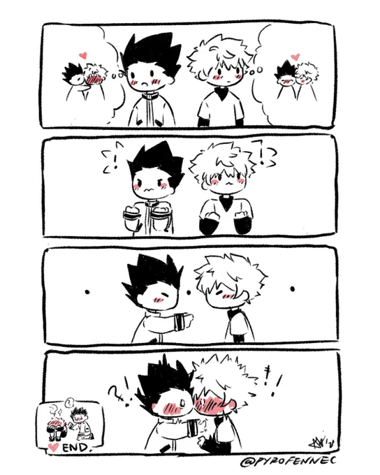 I guess I should start posting my art here too. Sorry I still don't know how to use twitter ówò #hxh #HunterXHunter #killugon #killua #gon #anime #fanart 